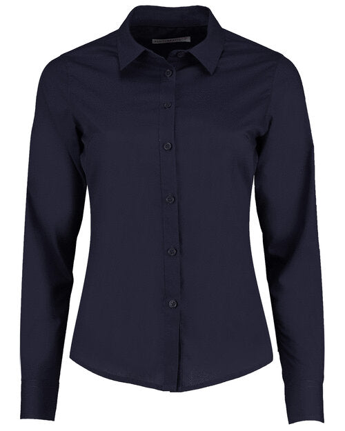 Kustom Kit KK242 Ladies Tailored Fit Poplin Long Sleeve Shirt