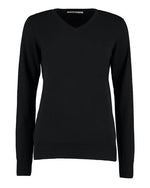 Kustom Kit KK353 Ladies Classic Fit Arundel V-Neck Long Sleeve Sweater - thumbnail 3