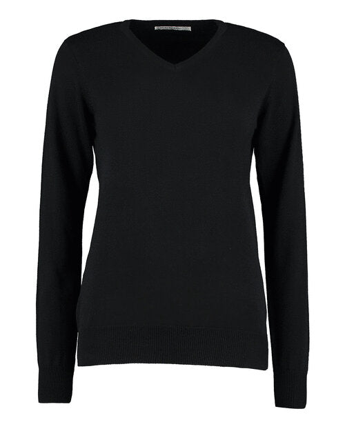 Kustom Kit KK353 Ladies Classic Fit Arundel V-Neck Long Sleeve Sweater