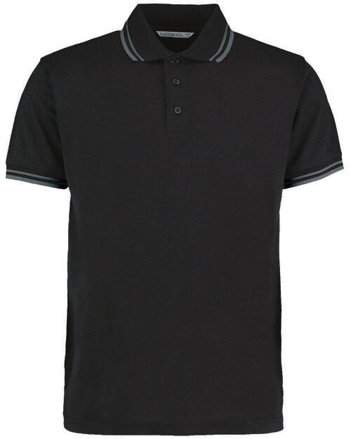 Kustom Kit KK409 Classic Fit Tipped Collar Two Tone Polo