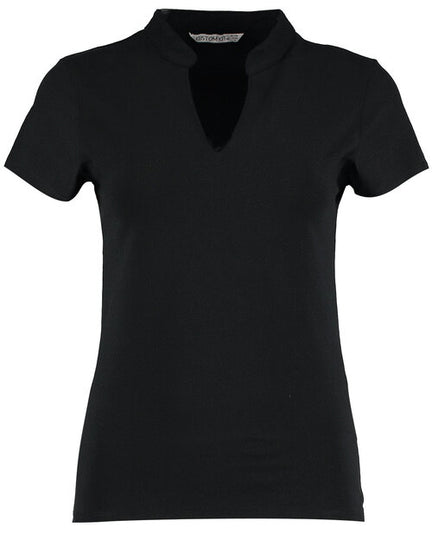 Kustom Kit KK770 Ladies Regular Fit Mandarin Collar Top