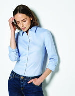 Kustom Kit KK782 Tailored Fit Stretch Oxford Long Sleeve - thumbnail 2