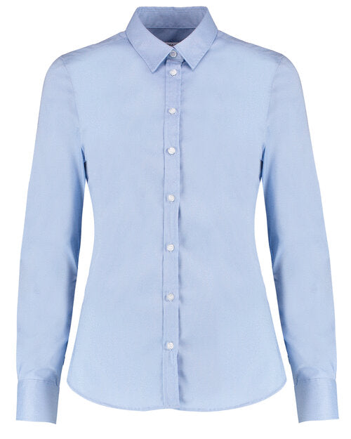 Kustom Kit KK782 Tailored Fit Stretch Oxford Long Sleeve