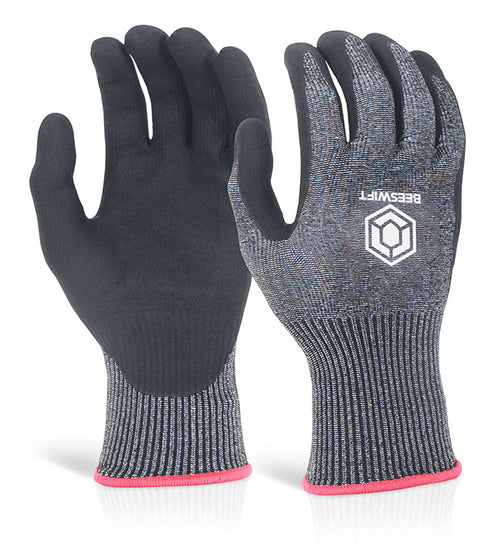 Beeswift CU Micro Foam Nitrile Cut D Lge Pos