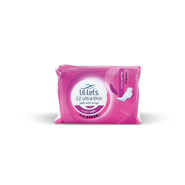 Lil-lets Supersoft Sanitary Pads Long Ultra With Wings X12  (Pack of 24)