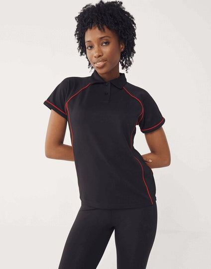 Finden & Hales Ladies Piped Performance Polo - LV371M