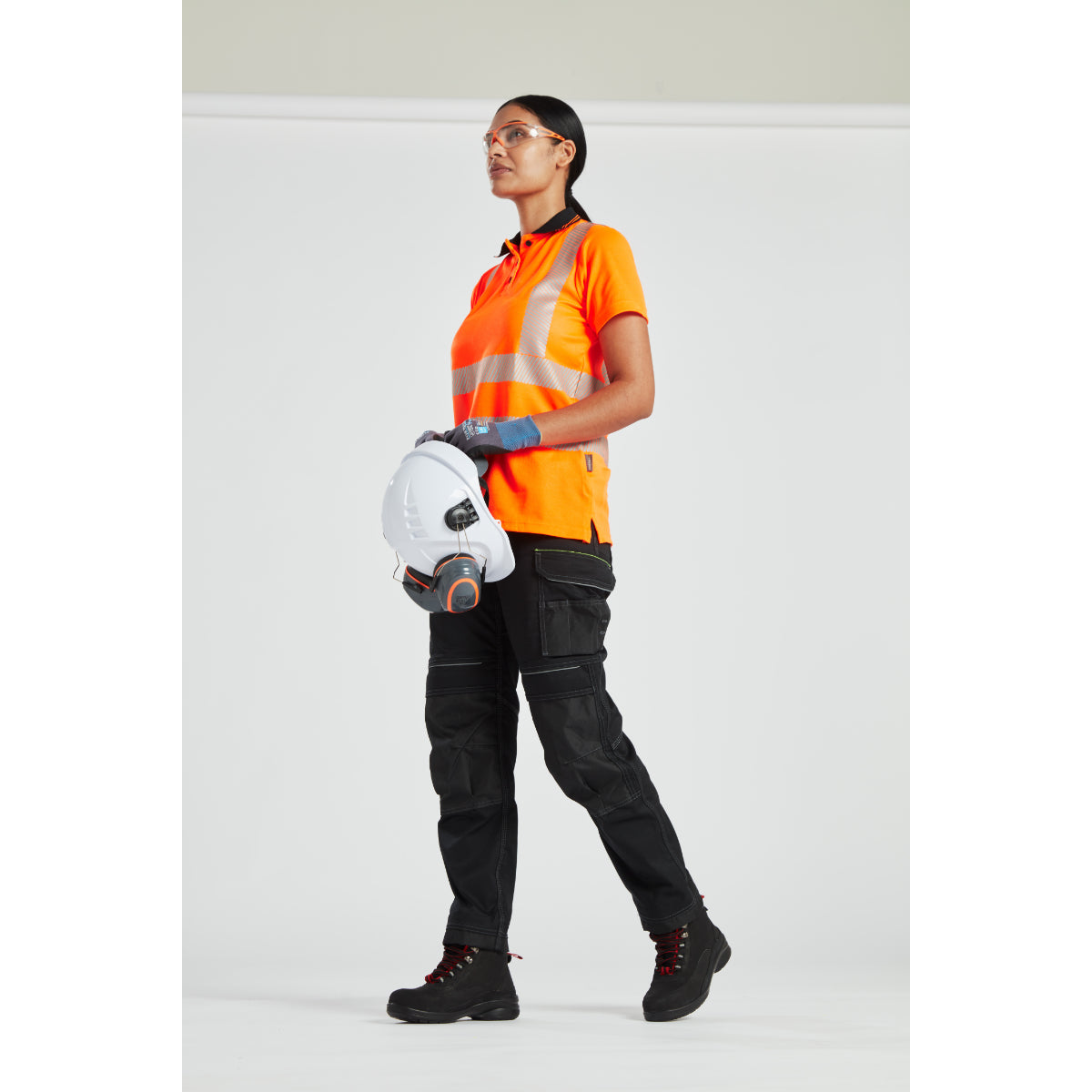 Detailed view of the knee area of the PW3 Women's Stretch Trouser.