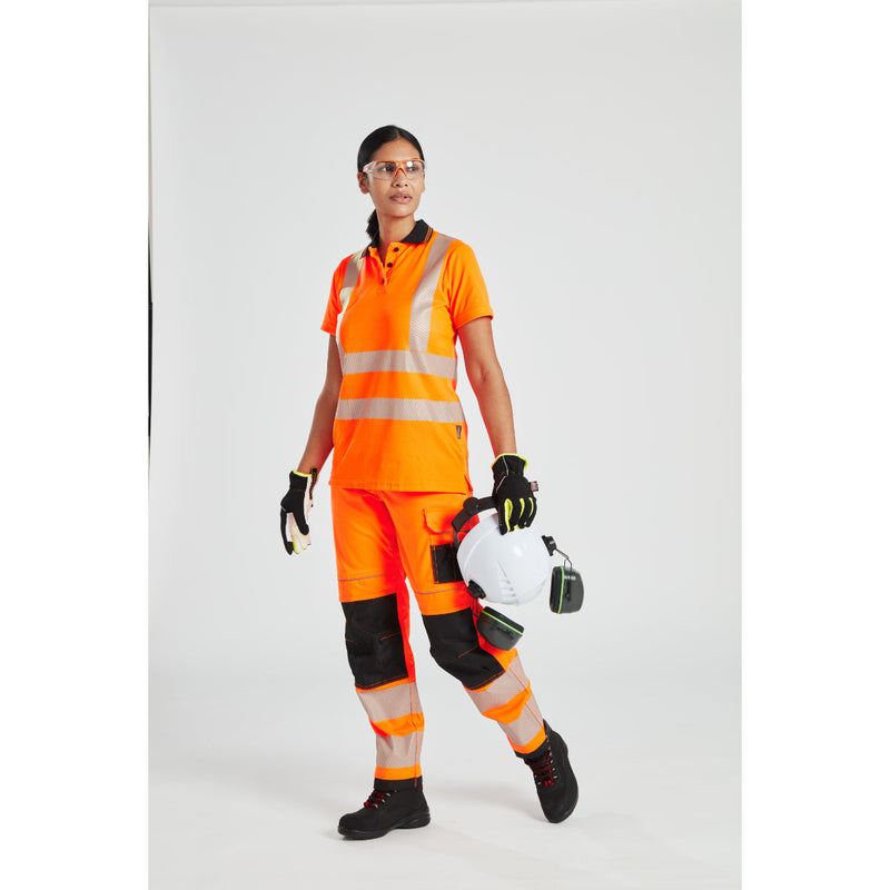 Two women in full Portwest safety attire collaborating on a project.