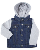 Larkwood Denim Jacket With Fleece Hood - LW750B