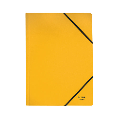 Leitz Recycle Card Folder/Elastic Bands A4 Yellow  (Pack of 10)