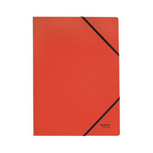 Leitz Recycle Card Folder/Elastic Bands A4 Red  (Pack of 10)