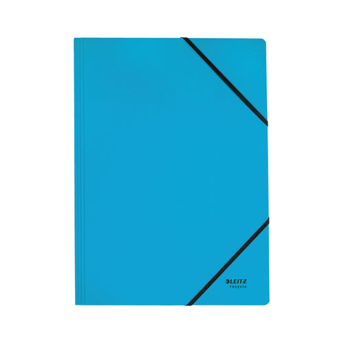 Leitz Recycle Card Folder/Elastic Bands A4 Blue  (Pack of 10)