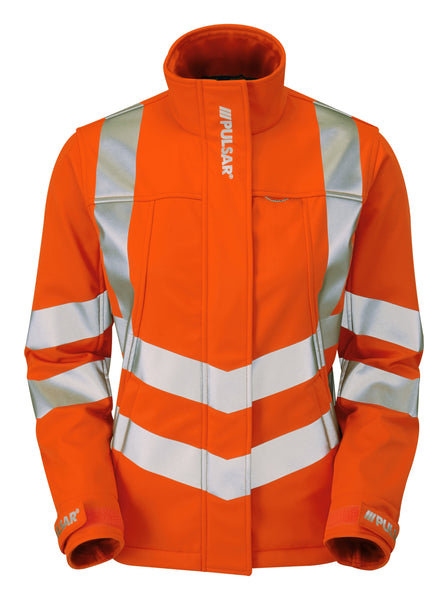 Pulsar Rail Spec Ladies Hi Vis Softshell Jacket - PR707 - [CLEARANCE]