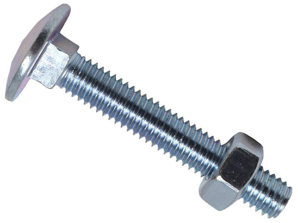 METALMATE Cup Square Hex Bolt & Nut ZP M6 x 100mm Box 25