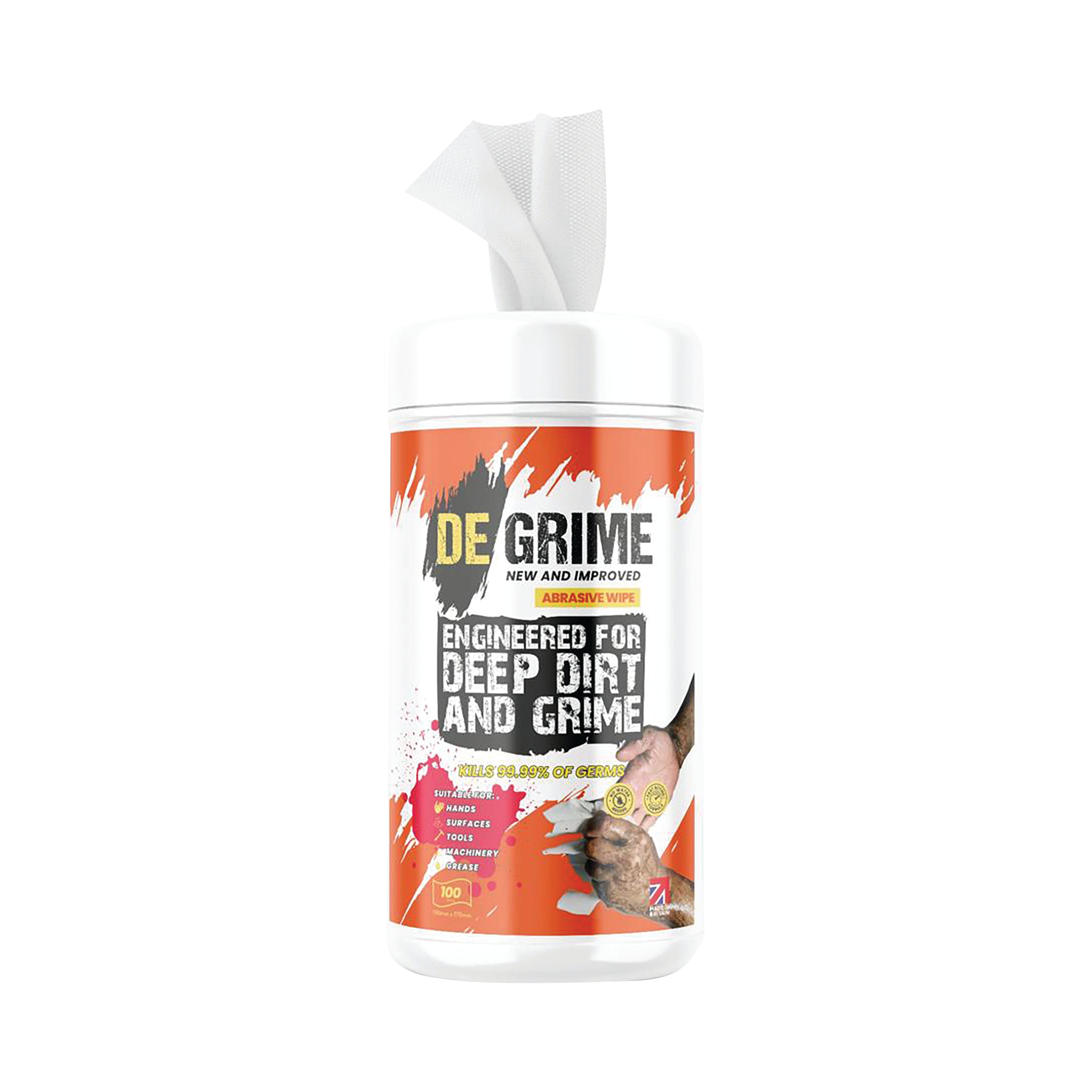 Medisanitize De Grime Abrasive Deep Dirt And Grime 100 Wipes (pack Of 400) Dgbu100pg