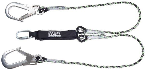 MSA 1.8M Kernmantel Twin Leg Energy Absorbing Lanyard