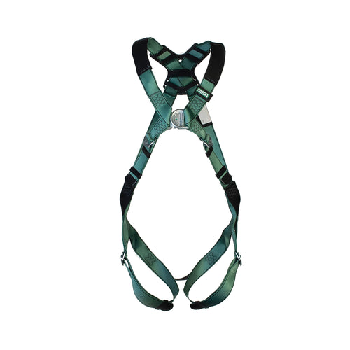 Msa V-form Full Body Back Chest D-ring Qwik-fit Safety Harness Green Xs Msa10205849