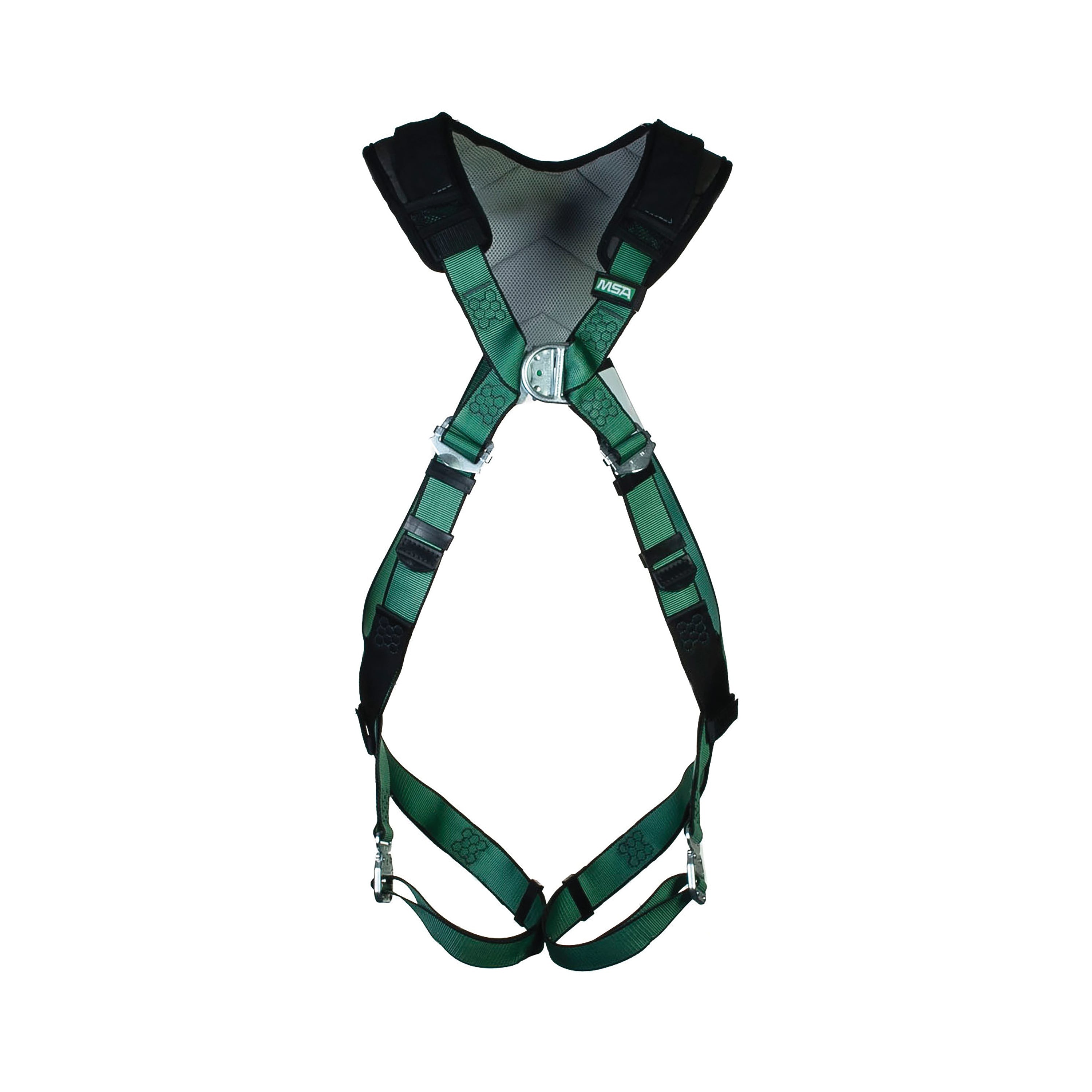 Msa V-form Full Body Back Chest D-ring Bayonet Safety Harness Green Standard Msa10206052