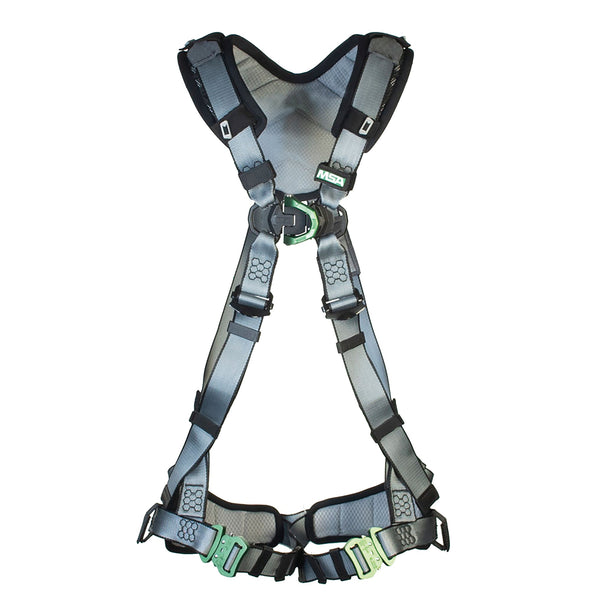 Msa V-fit Back Chest D-ring Bayonet Safety Harness Black Xs Msa10206533