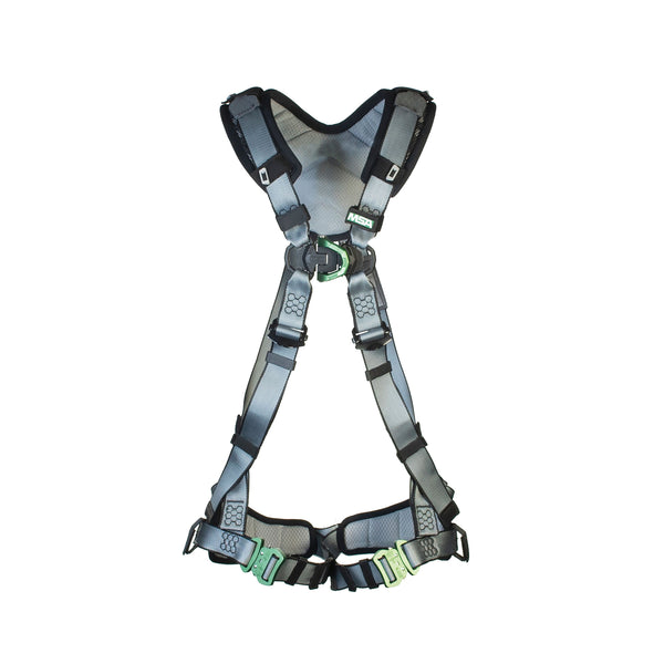 Msa V-fit Back Chest D-ring Bayonet Safety Harness Black Standard Msa10206534