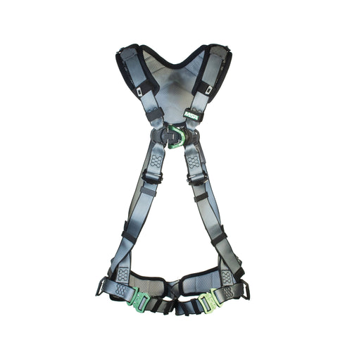 Msa V-fit Back Chest D-ring Bayonet Safety Harness Black Xl Msa10206535