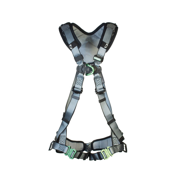 Msa V-fit Back Chest D-ring Bayonet Safety Harness Black Xl Msa10206535