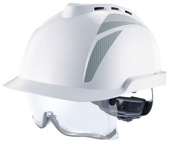 MSA Msa V-Gard 930 Vented Safety Helmet With Integrated Eye Protection