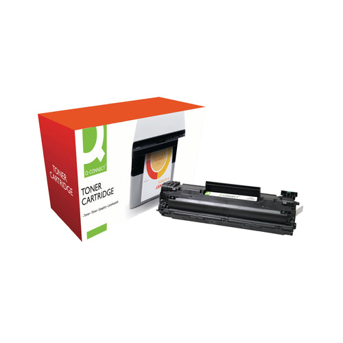 Q-connect Compatible Toner Cartridge Black For Hp Cb435a Cb435a-comp