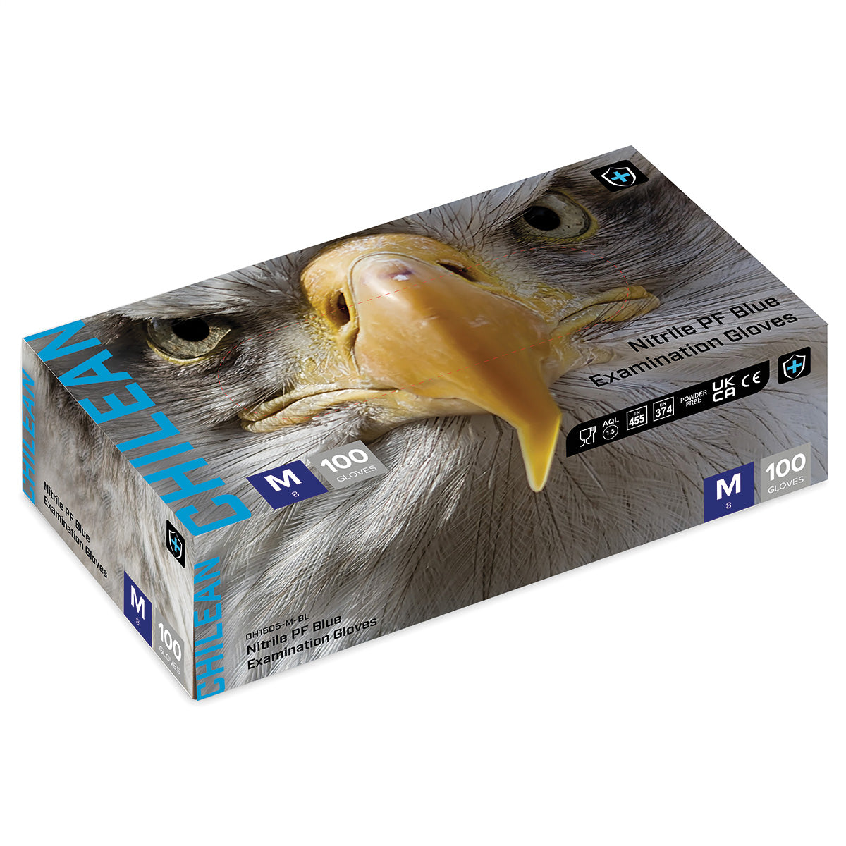 ORN Chilean Medium Duty Blue Nitrile Gloves - 1 Case (10 Boxes of 100 Gloves)