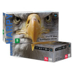 ORN Harpy Medium Duty Blue Vinyl Gloves - 1 Case (10 Boxes of 100 Gloves) - thumbnail 1
