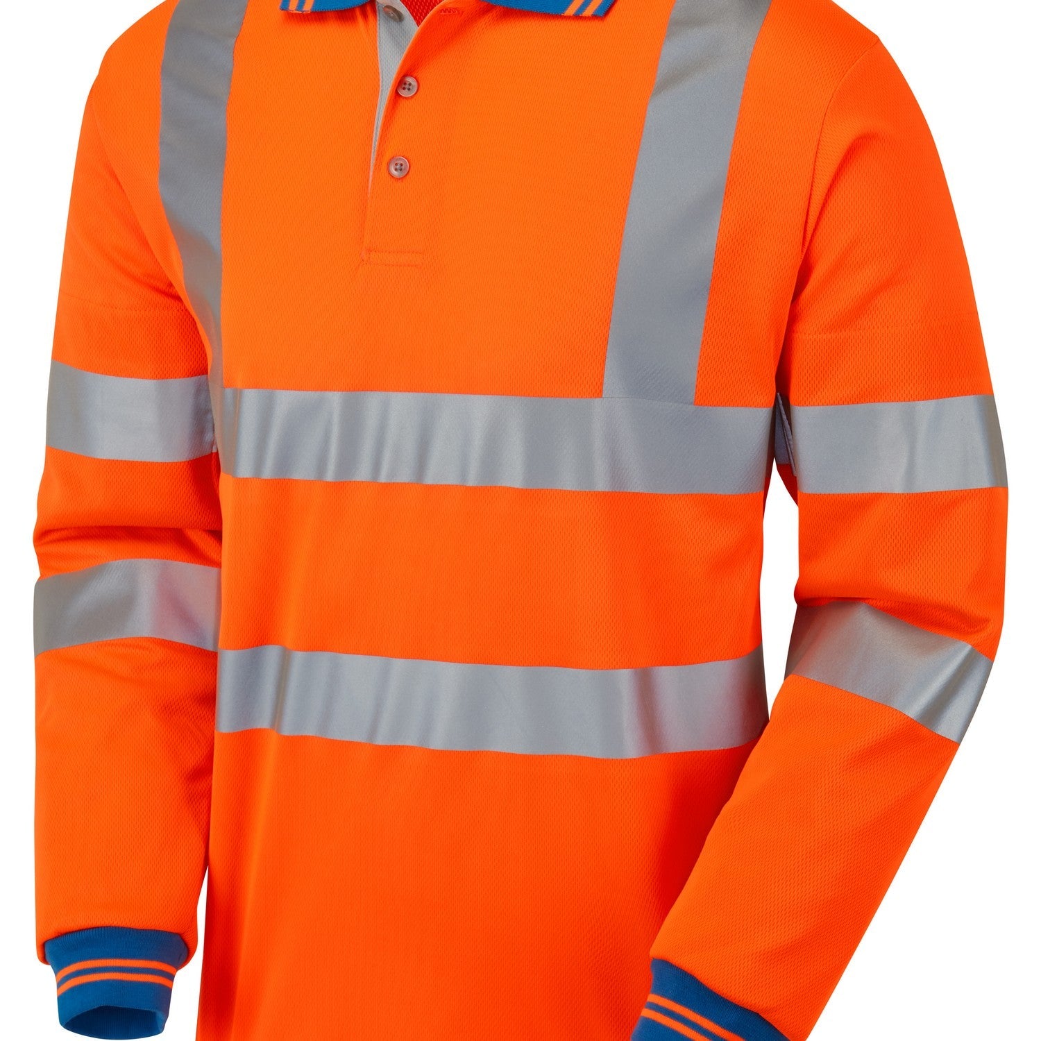 Pulsar Rail Spec Hi Vis Long Sleeve Cut Reinforced Polo Shirt - PR470 - [CLEARANCE]
