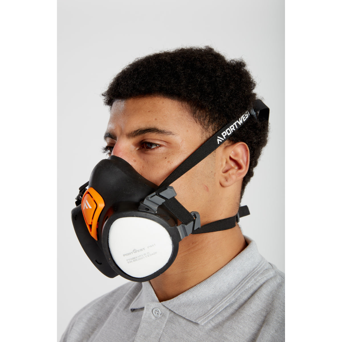 The Portwest P440 A2P3 half mask respirator shown in its packaging.