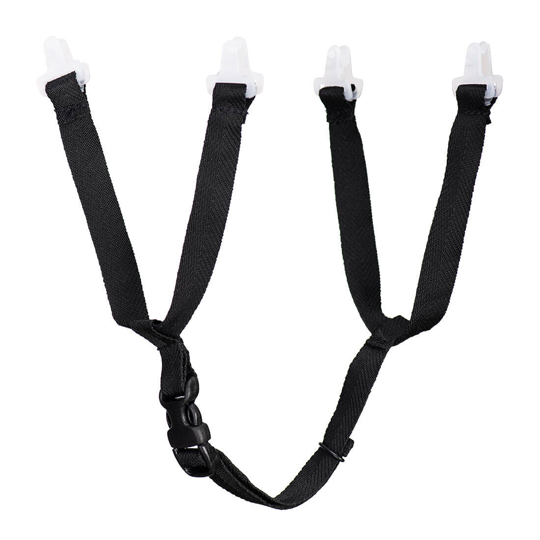 Black Portwest PA11 chin strap accessory for Work Safe helmets.