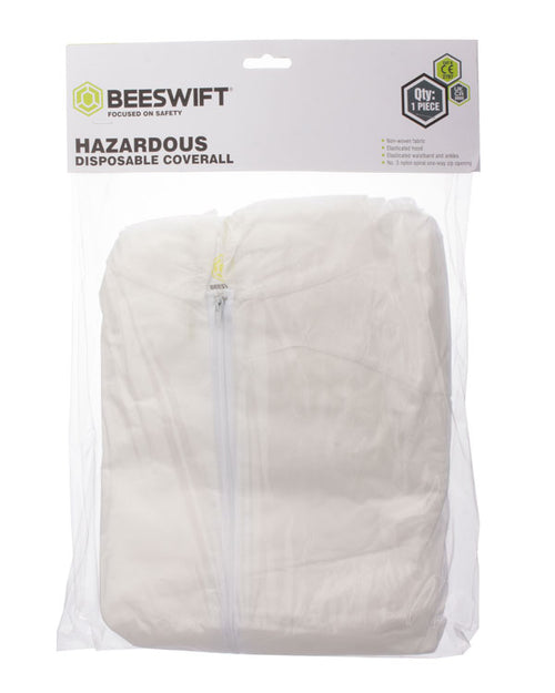 Beeswift Disposable Boilersuit White Xl Pos