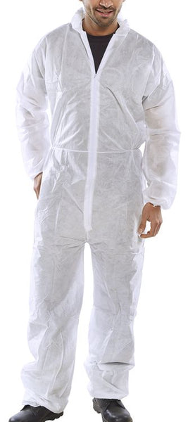 Beeswift Disposable Boilersuit White Xl Pos - [CLEARANCE]