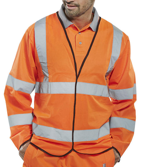 B-Seen Hi-Vis Long Sleeve Jerkin
