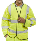 B-Seen Hi-Vis Long Sleeve Jerkin - thumbnail 1