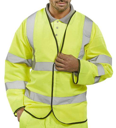B-Seen Hi-Vis Long Sleeve Jerkin