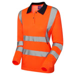 Leo Workwear Beaford Iso 20471 Cl 2 Comfort Women'S Sleeved Polo Shirt - thumbnail 1