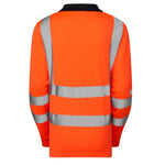 Leo Workwear Beaford Iso 20471 Cl 2 Comfort Women'S Sleeved Polo Shirt - thumbnail 2