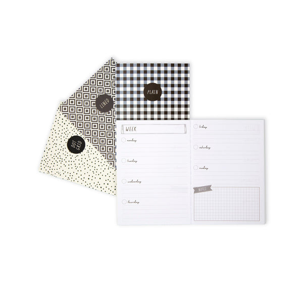 Pukka Pads Carpe Diem Notebook Monochrome A6  (Pack of 4)