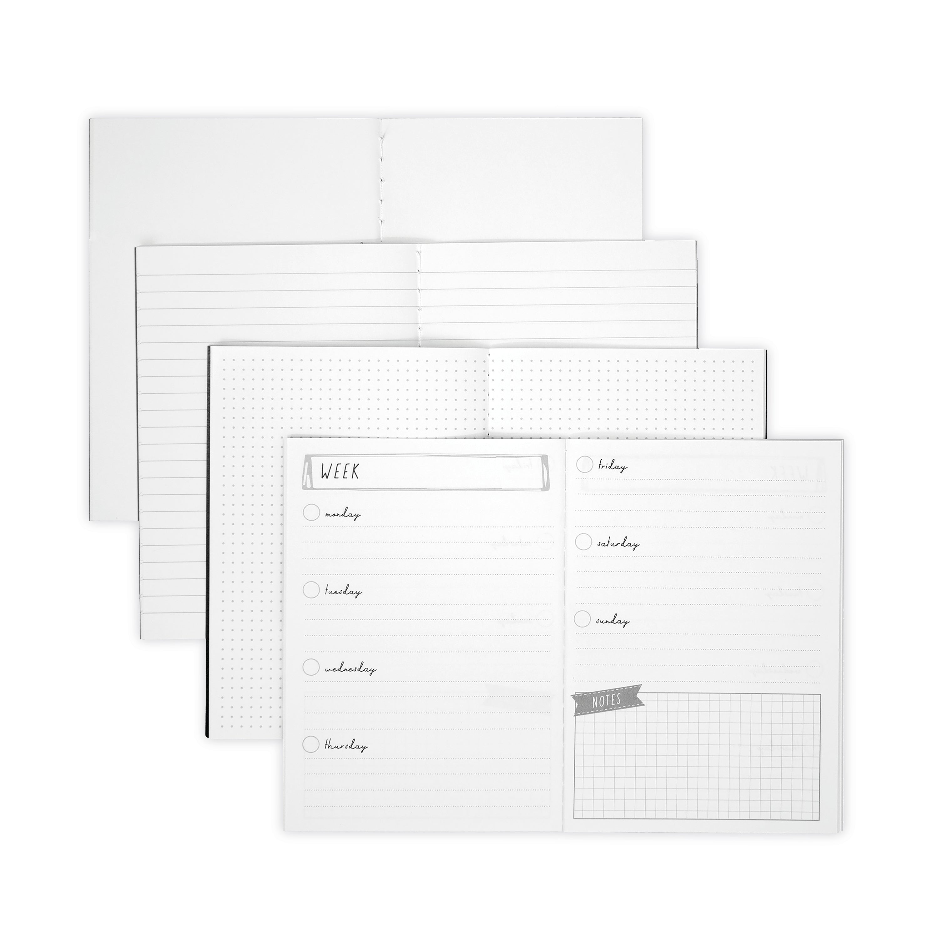 Pukka Pads Carpe Diem Notebook Monochrome A6  (Pack of 4)