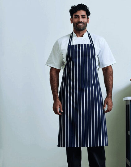 Premier Workwear Striped Bib Apron - PR110M