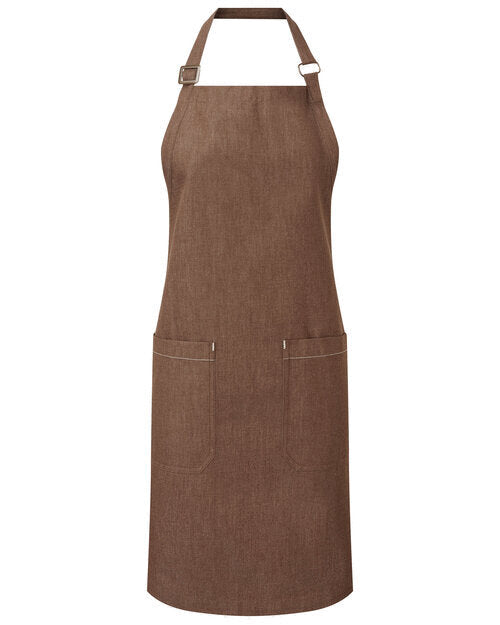 Premier Workwear Fairtrade And Organic Certified Cotton Denim Bib Apron - PR113M