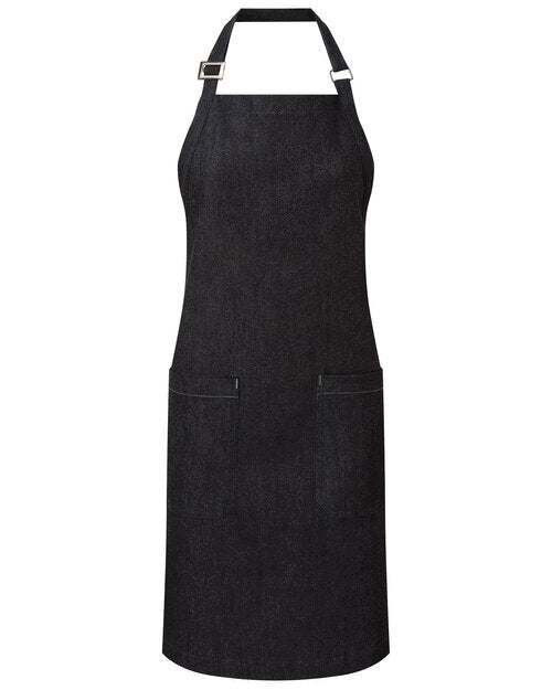 Premier Workwear Fairtrade And Organic Certified Cotton Denim Bib Apron - PR113M