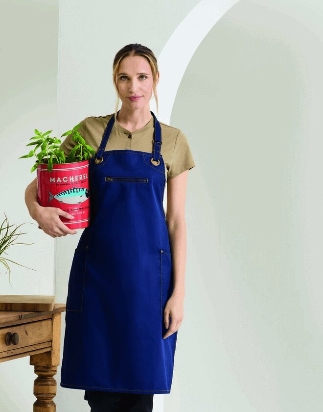 Premier Workwear Barley Contrast Stitch Bib Apron - PR121M