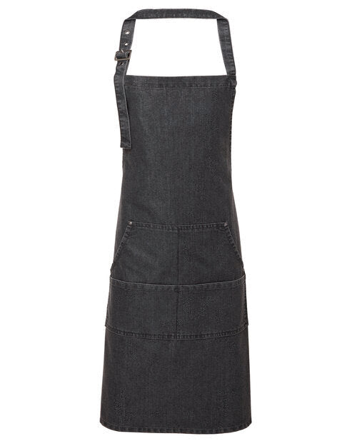 Premier Workwear Jeans Stitch Denim Bib Apron - PR126M