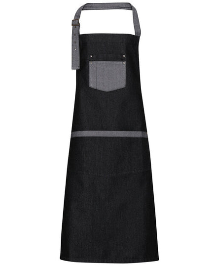 Premier Workwear Domain Contrast Denim Bib Apron - PR127M