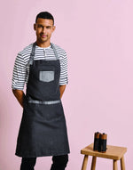 Premier Workwear Domain Contrast Denim Bib Apron - PR127M - thumbnail 1