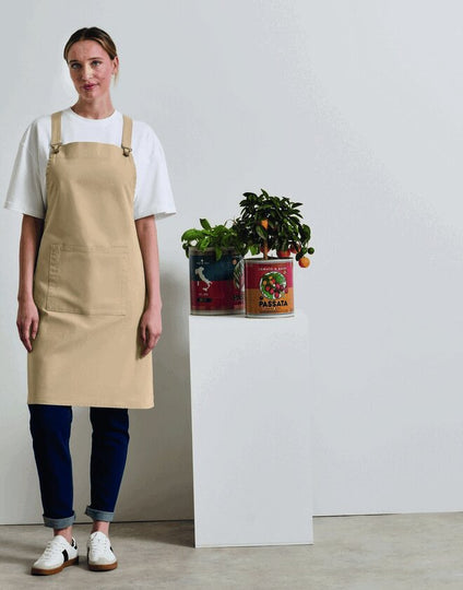 Premier Workwear Cross Back Barista Bib Apron - PR129M